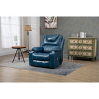 Oversized PU Leather Power Lift Recliner with Massage and Heating, Lay Flat
