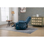 Oversized PU Leather Power Lift Recliner with Massage and Heating, Lay Flat