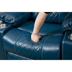 Oversized PU Leather Power Lift Recliner with Massage and Heating, Lay Flat