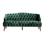 Dreisitzersofa mit Knopfheftung und Beinen aus Birkenholz, 186,1 cm