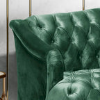Dreisitzersofa mit Knopfheftung und Beinen aus Birkenholz, 186,1 cm