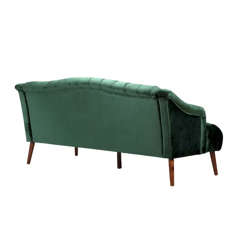 Dreisitzersofa mit Knopfheftung und Beinen aus Birkenholz, 186,1 cm