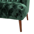 Dreisitzersofa mit Knopfheftung und Beinen aus Birkenholz, 186,1 cm