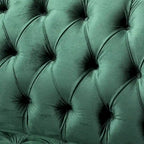 Dreisitzersofa mit Knopfheftung und Beinen aus Birkenholz, 186,1 cm