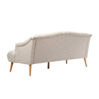 Dreisitzersofa mit Knopfheftung und Beinen aus Birkenholz, 186,1 cm