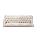 Dreisitzersofa mit Knopfheftung und Beinen aus Birkenholz, 186,1 cm