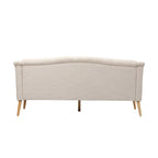 Dreisitzersofa mit Knopfheftung und Beinen aus Birkenholz, 186,1 cm