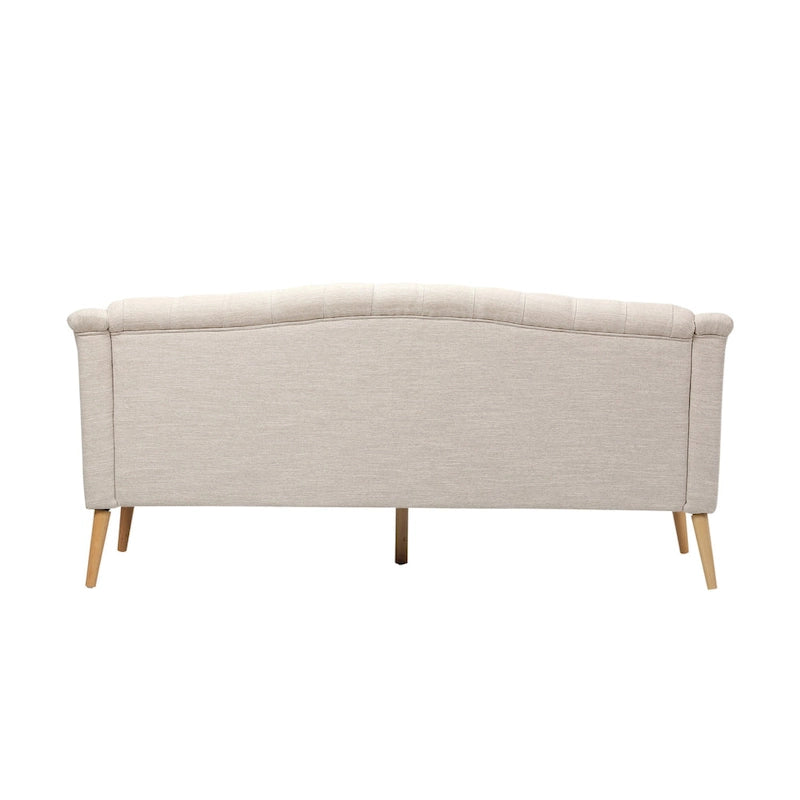 Dreisitzersofa mit Knopfheftung und Beinen aus Birkenholz, 186,1 cm