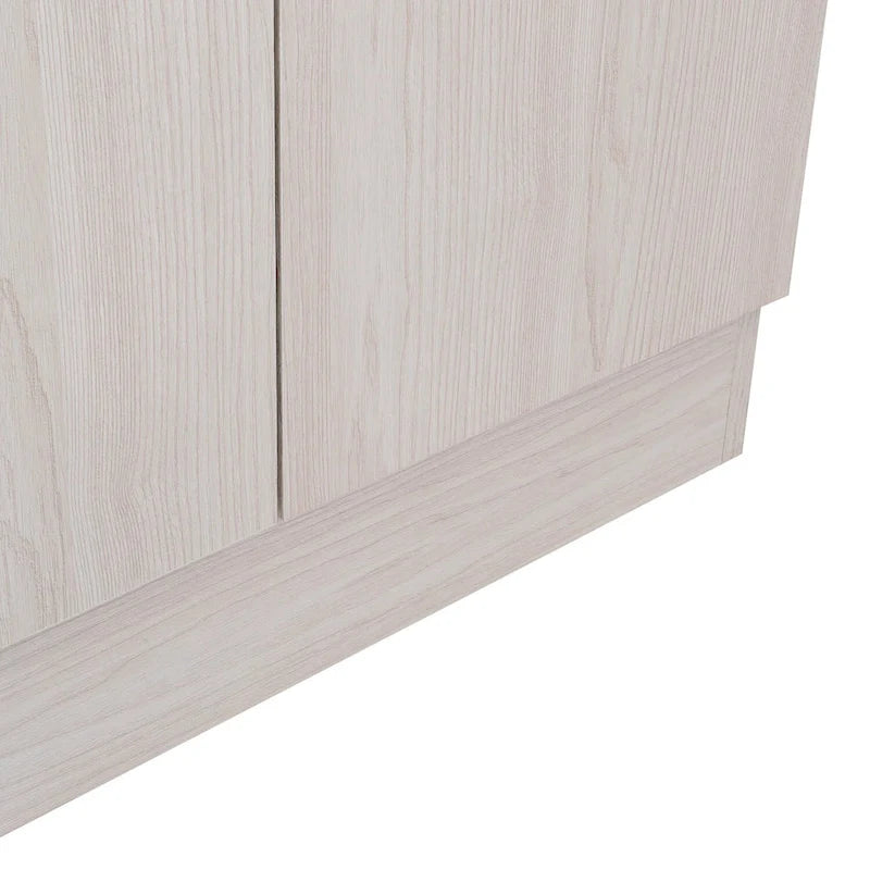 Vorrats- und Aufbewahrungsschrank aus hellgrauem Holz, 180,3 cm - 23.6" x 70.8" x 11.8"