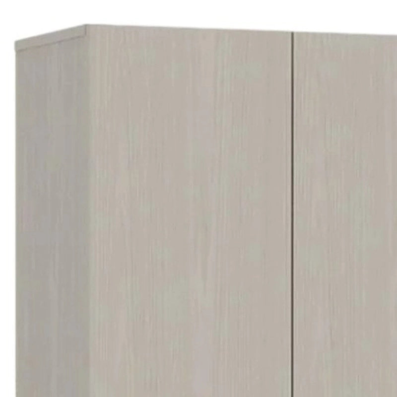 Vorrats- und Aufbewahrungsschrank aus hellgrauem Holz, 180,3 cm - 23.6" x 70.8" x 11.8"