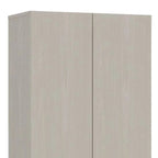 Vorrats- und Aufbewahrungsschrank aus hellgrauem Holz, 180,3 cm - 23.6" x 70.8" x 11.8"