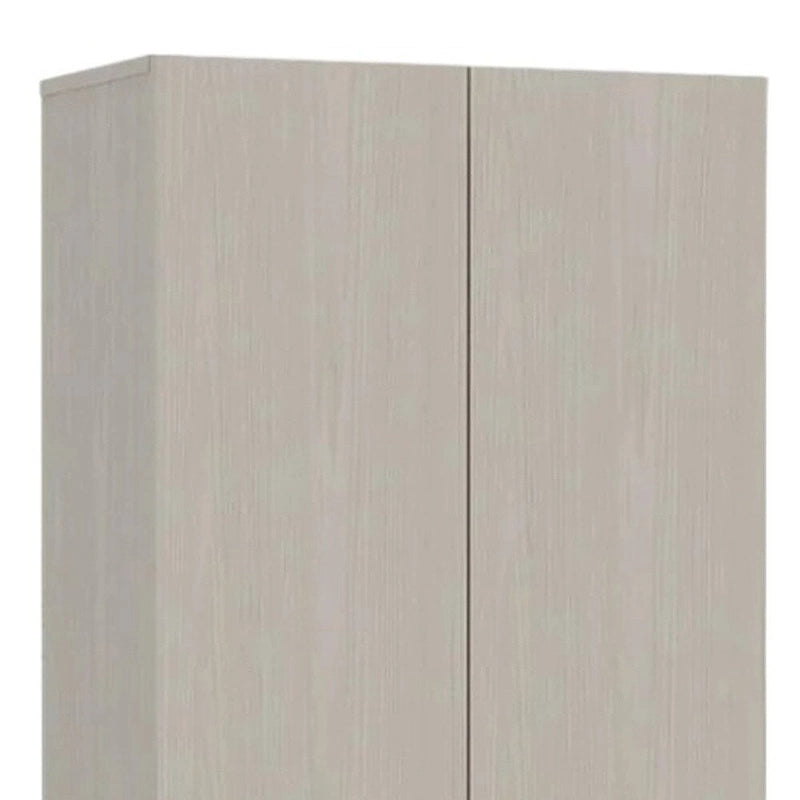 Vorrats- und Aufbewahrungsschrank aus hellgrauem Holz, 180,3 cm - 23.6" x 70.8" x 11.8"