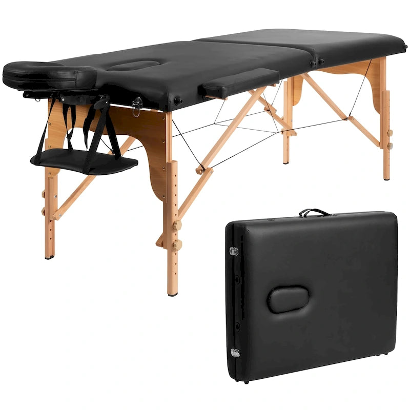 Tragbare Massageliege, 213,4 cm - Verstellbare, klappbare Spa-Liege mit Tragetasche