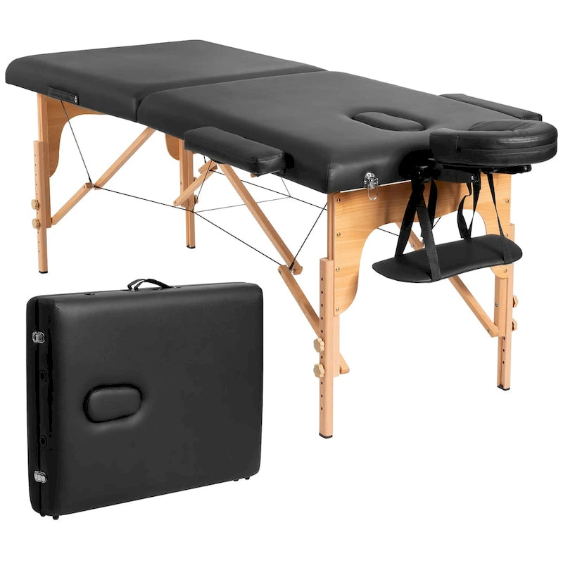 Tragbare Massageliege, 213,4 cm - Verstellbare, klappbare Spa-Liege mit Tragetasche