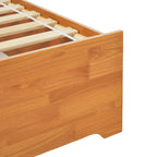 Letto a piattaforma con contenitore in legno massello moderno di metà secolo
