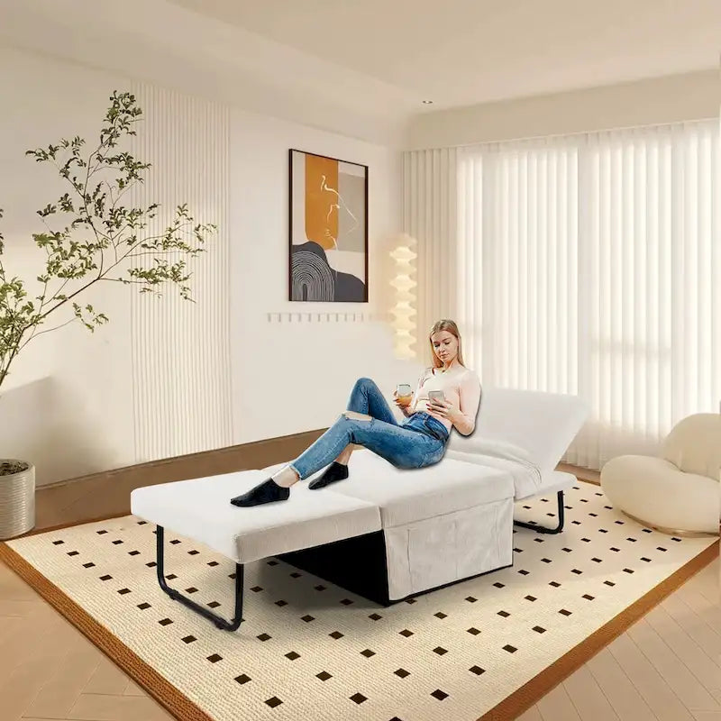 Verstellbarer Loungesessel aus Cord