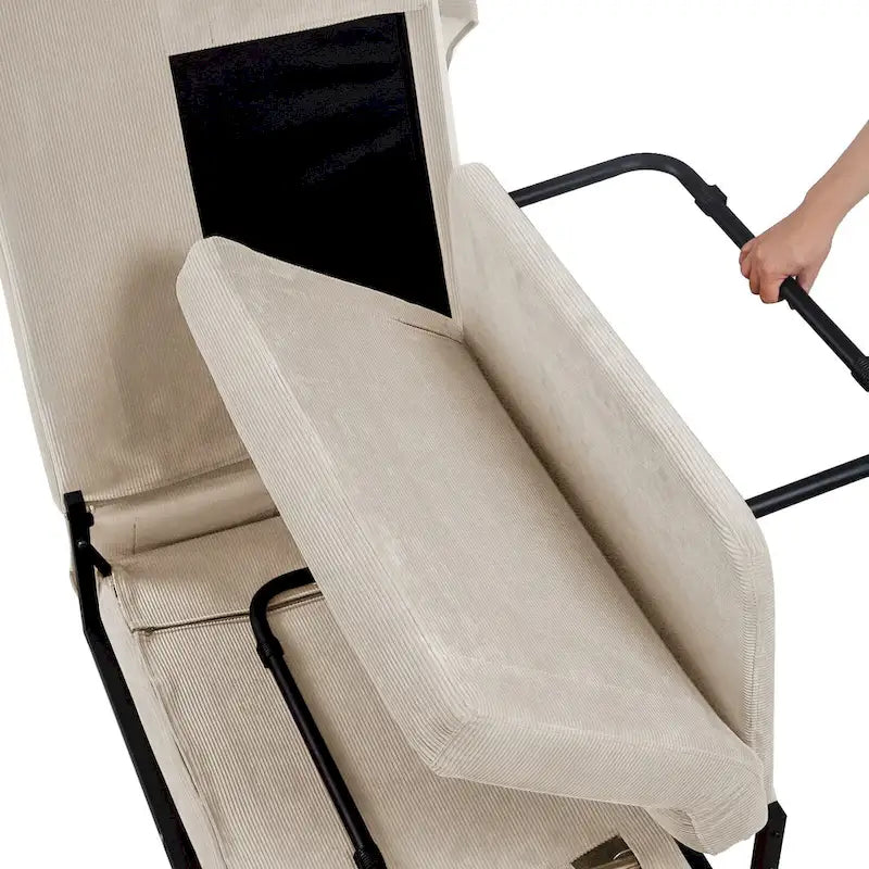 Verstellbarer Loungesessel aus Cord