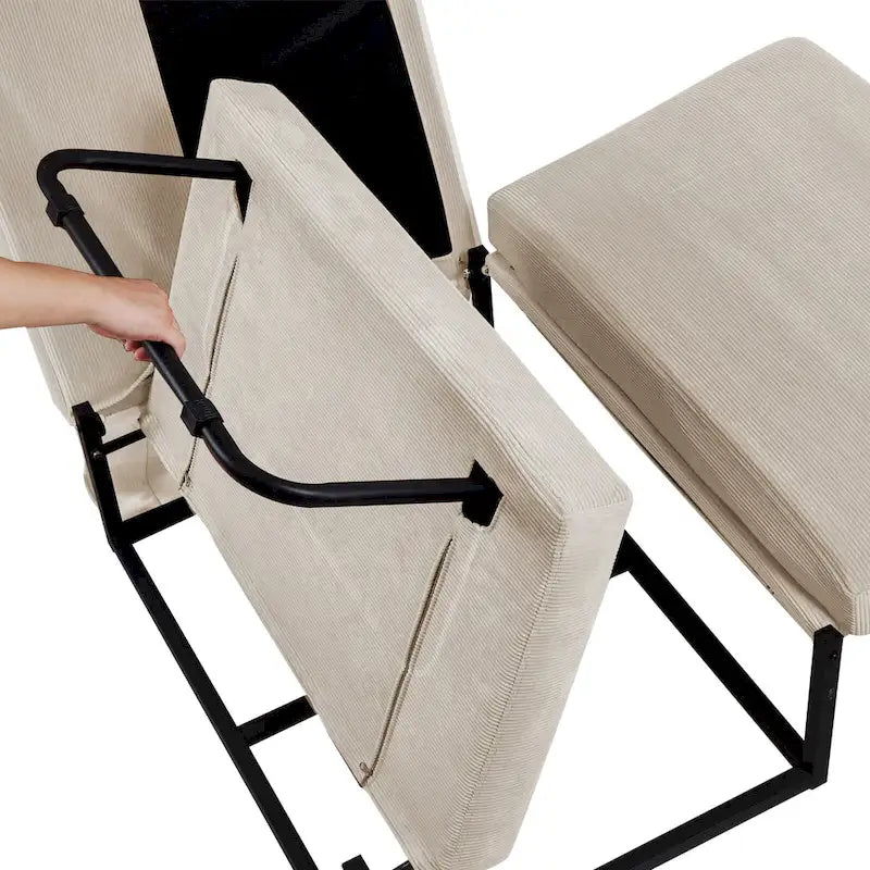 Verstellbarer Loungesessel aus Cord