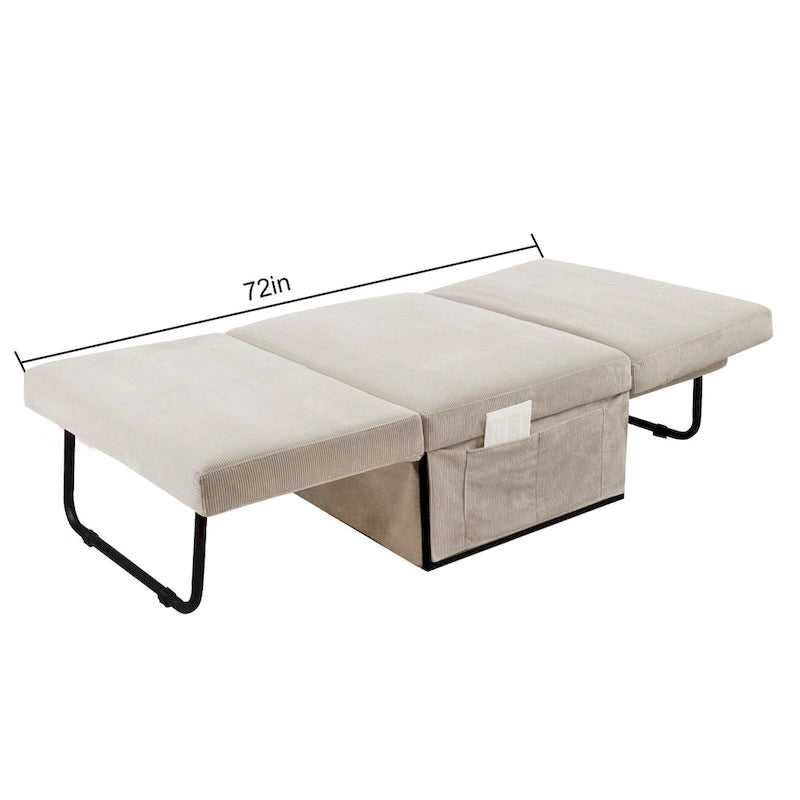 Verstellbarer Loungesessel aus Cord
