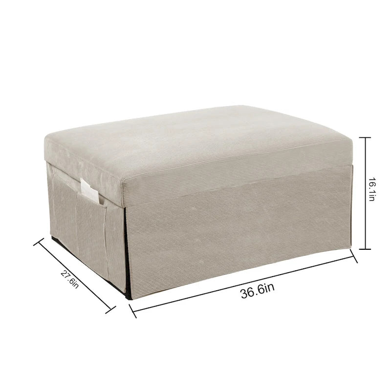 Verstellbarer Loungesessel aus Cord