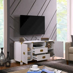 Media TV Stand with Storage Cabinets and Drawers for TVs up to 50 in.