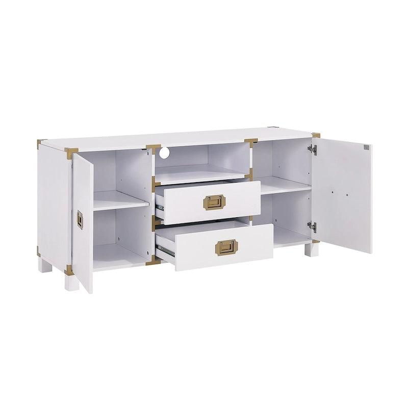 Media TV Stand with Storage Cabinets and Drawers for TVs up to 50 in.
