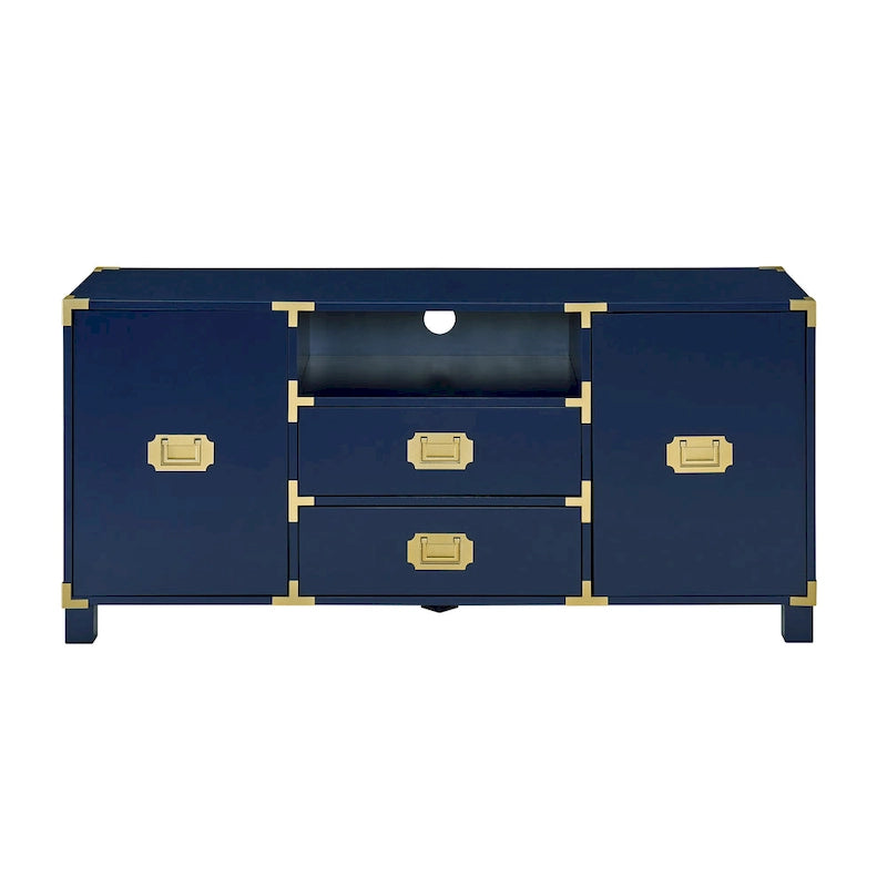 Media TV Stand with Storage Cabinets and Drawers for TVs up to 50 in.