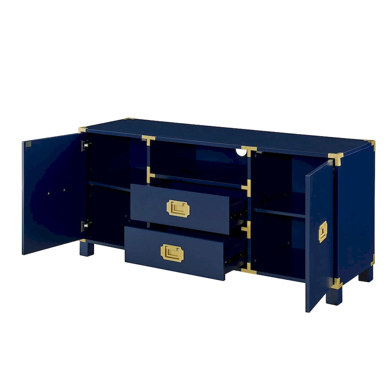 Media TV Stand with Storage Cabinets and Drawers for TVs up to 50 in.