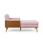 Chaise longue moderna di metà secolo con cuscini a rullo - 32"W x 63.75"L x 33.5"H