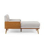 Chaise longue moderna di metà secolo con cuscini a rullo - 32"W x 63.75"L x 33.5"H