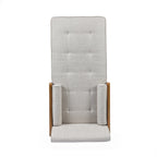 Chaise longue moderna di metà secolo con cuscini a rullo - 32"W x 63.75"L x 33.5"H
