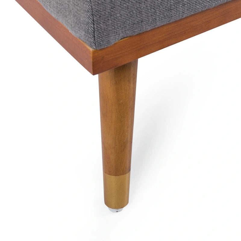 Chaise longue moderna di metà secolo con cuscini a rullo - 32"W x 63.75"L x 33.5"H
