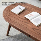 Salontafel van eikenhout met opbergplank