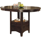 Extendable Counter-Height Dining Table with Storage Base