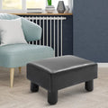 HOMCOM Modern Faux Leather Upholstered Rectangular Ottoman Footrest with Padded Foam Seat and Plastic Legs