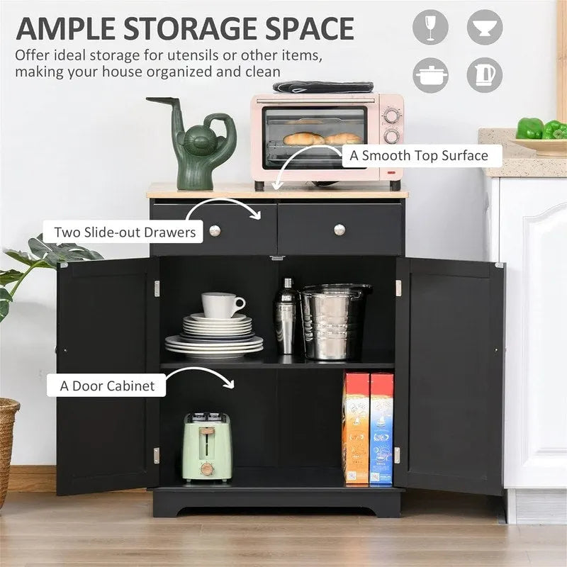 Sideboard Buffet CabinetKitchen Storage Cabinet - 15.75D x 26.75W x 33.5H