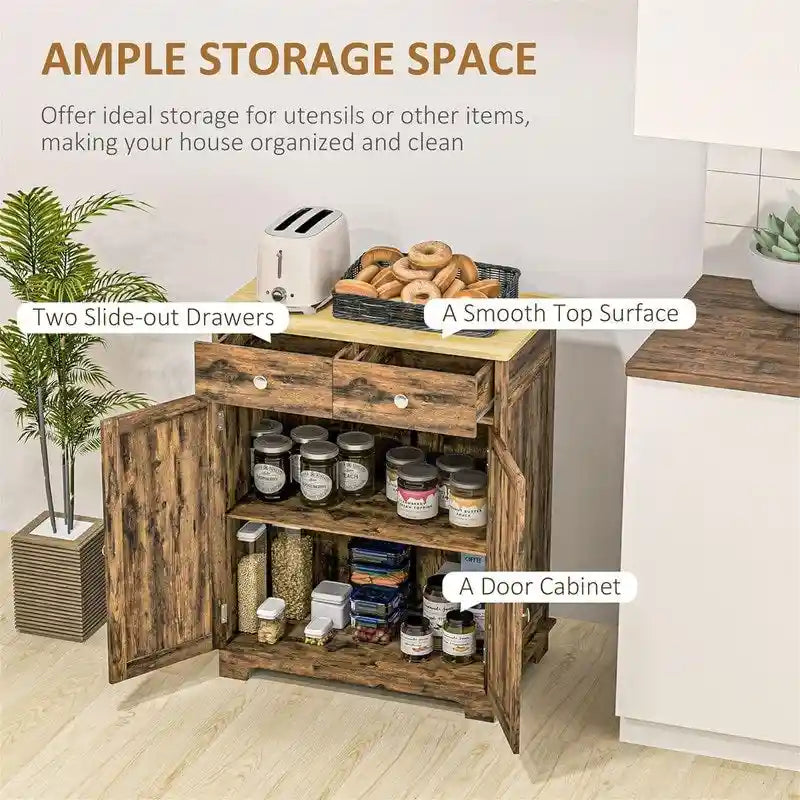 Sideboard Buffet CabinetKitchen Storage Cabinet - 15.75D x 26.75W x 33.5H