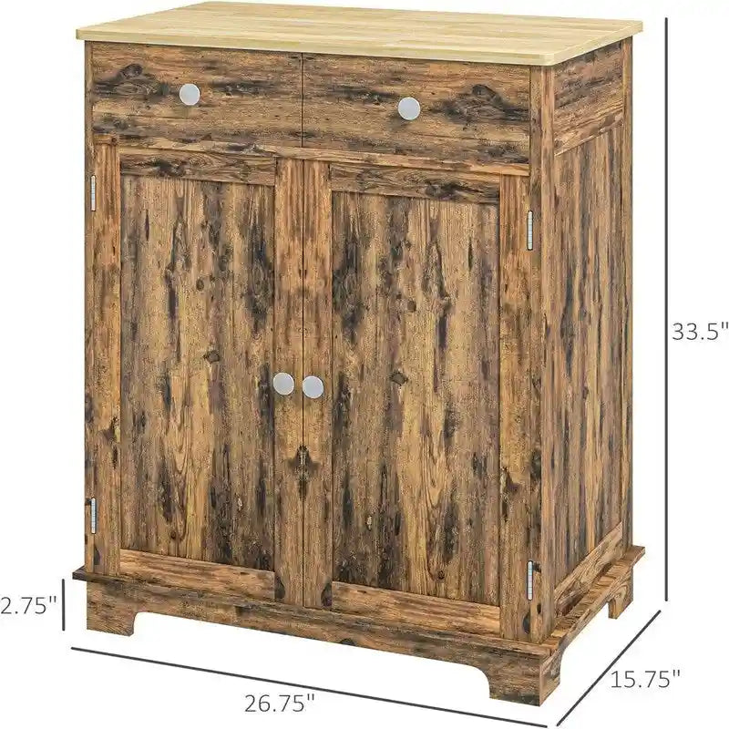 Sideboard Buffet CabinetKitchen Storage Cabinet - 15.75D x 26.75W x 33.5H