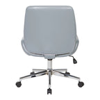 Office Chair with Faux Leather and Chrome Finish Base