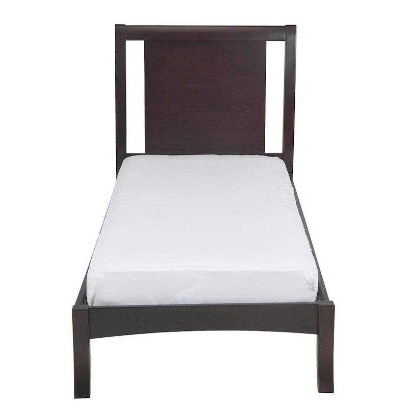 Letto California King con testiera a pannelli a slitta, marrone espresso
