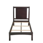 Letto California King con testiera a pannelli a slitta, marrone espresso