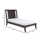Letto California King con testiera a pannelli a slitta, marrone espresso