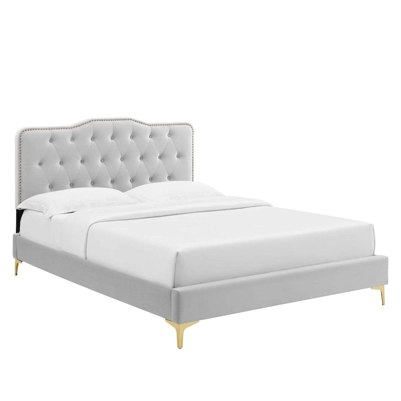 Tufted Performance Velvet Twin Platform Bed