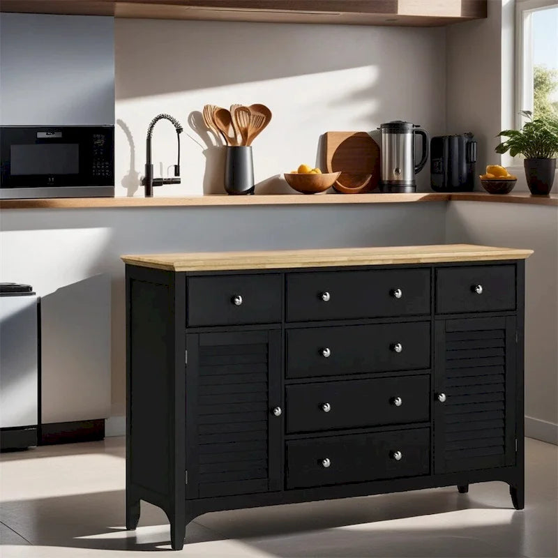 Storage Cabinet with Adjustable Shelves and Magnetic Doors