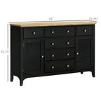 Storage Cabinet with Adjustable Shelves and Magnetic Doors
