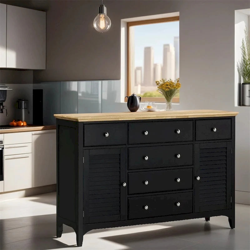 Storage Cabinet with Adjustable Shelves and Magnetic Doors