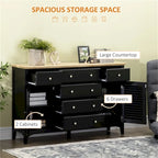 Storage Cabinet with Adjustable Shelves and Magnetic Doors