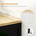 Storage Cabinet with Adjustable Shelves and Magnetic Doors