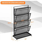 Desktop-Aktenorganizer mit 4 Ebenen und Papierablage