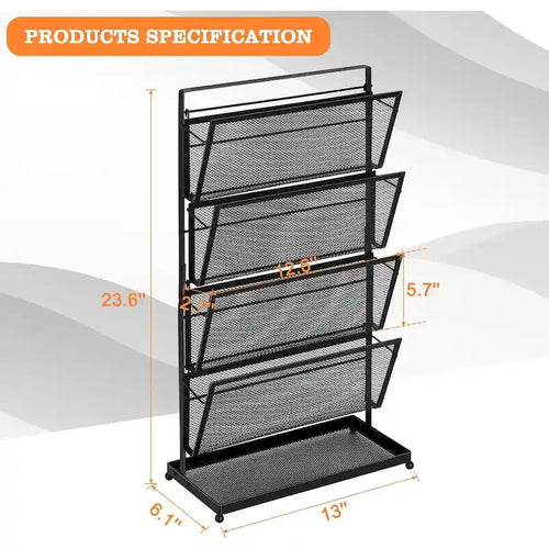Desktop-Aktenorganizer mit 4 Ebenen und Papierablage